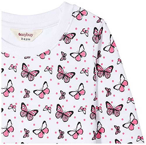 Image of Easybuy Girls Regular Sweatshirt AU21DM06GX White 6Y