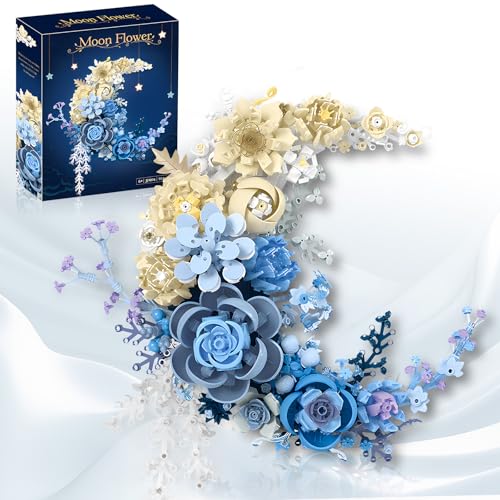 Flower Building Set Botanical Collection Set of Crescent-Shaped T...