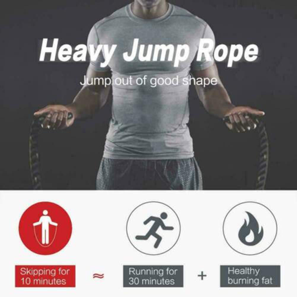 Jump Rope Fitness Schweres Springseil 25mm Heavy Battle Springseile Power Training Multifunktion für Kraft Ausdauer Training und als Unterstützung beim Abnehmen