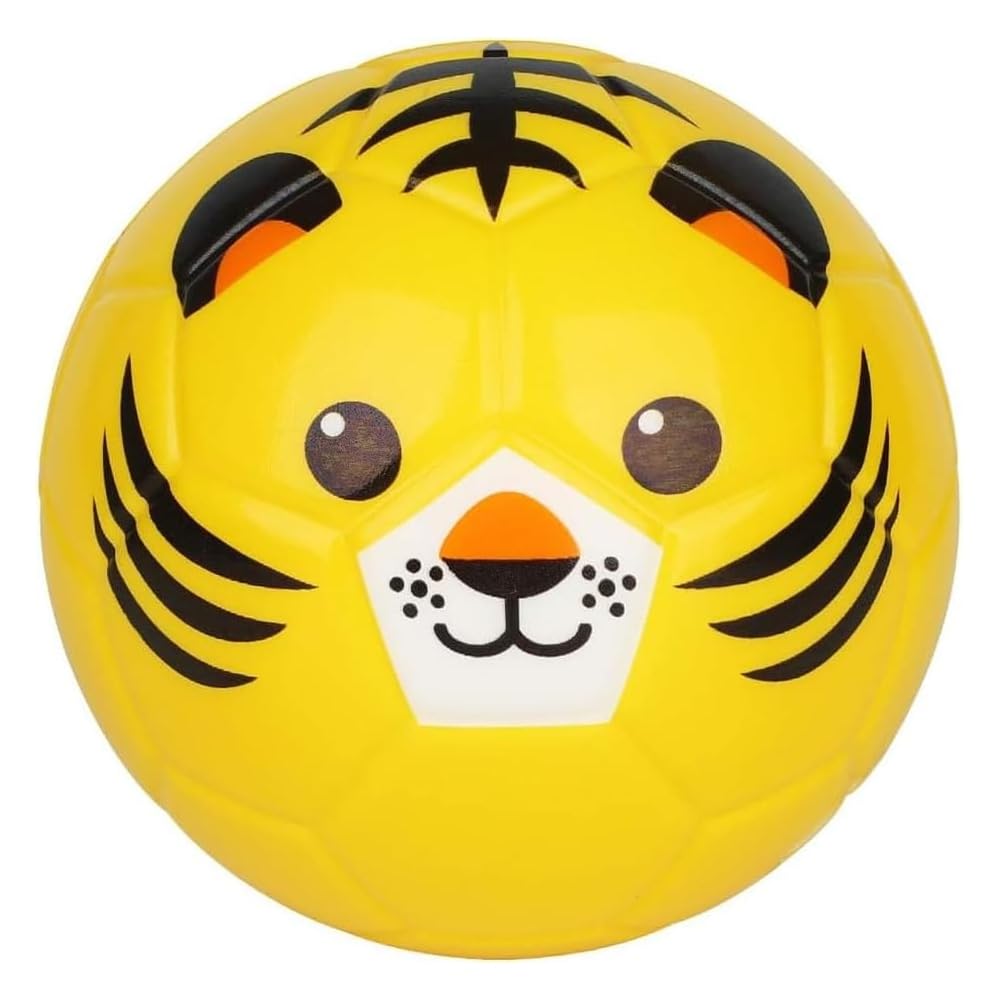 15 cm Animal Face Football – Soft Mini Sports Ball for Kids, Cute Cartoon Animal Design, Indoor/Outdoor Play (Tiger)