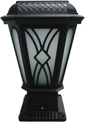 SXNBH - Luz solar impermeable para jardín, jardín, jardín, paisaje, lámpara de pared, poste de faro de villa, patio, iluminación de calle