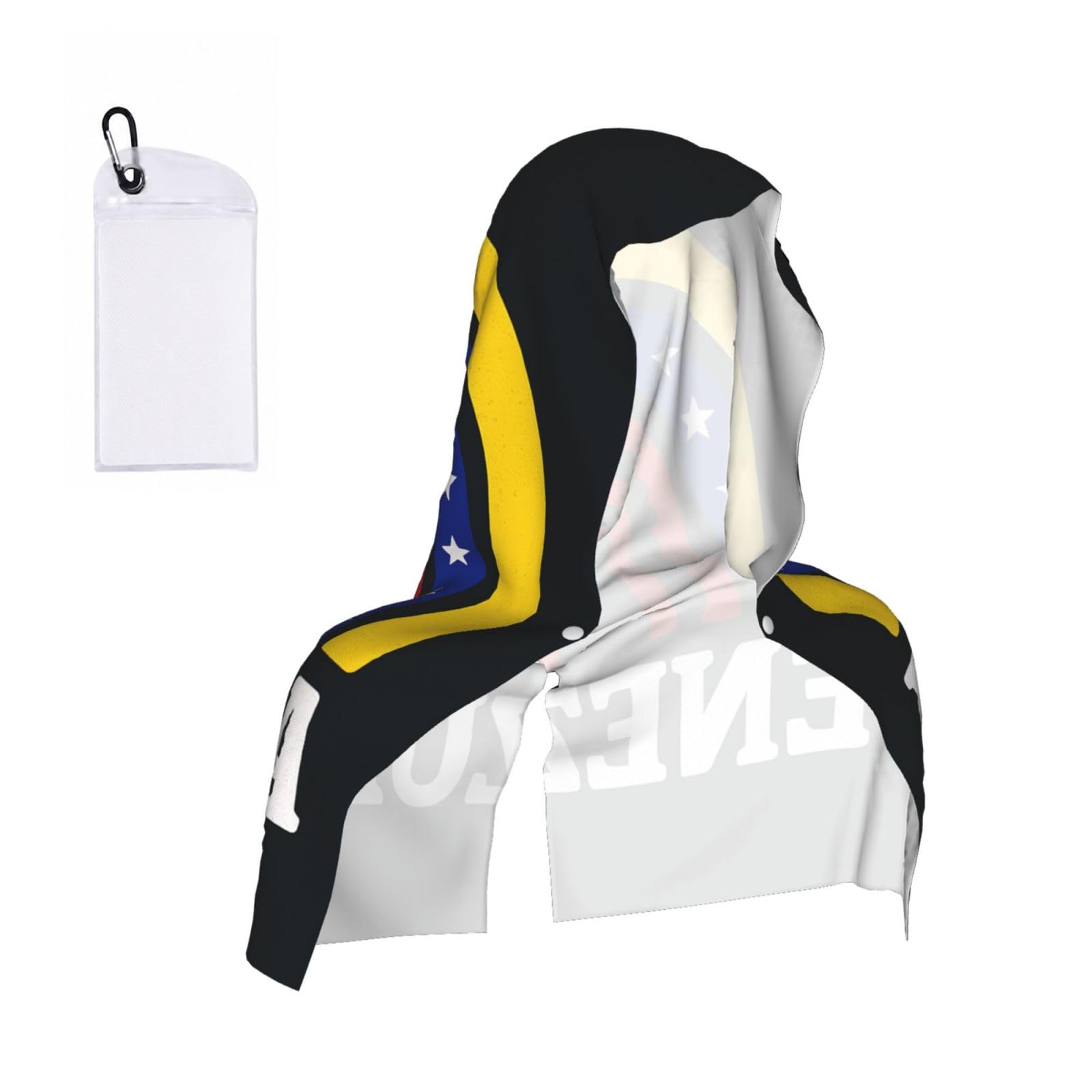 DUWAA Venezuela Rain Print Cooling Hooded Sports Towel, 30×60cm Quick Drying Summer Cool Head Wrap For Neck And Face