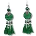 Produktbild Anisch de la Cara Damen Ohrring Water Tashi - Tibetan Wish Ohrschmuck mit Malachit Tibet Ohrschmuck - ArtNr. 3400-g