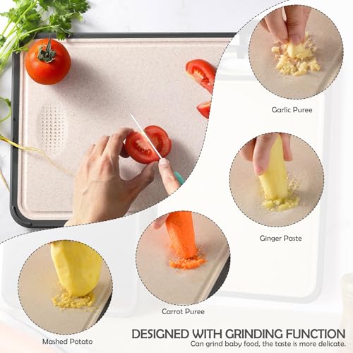 Tagliere professionale da cucina, double-face, in acciaio inox, in titanio, lavabile in lavastoviglie - immagine 5