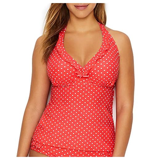 Pour Moi? Damen Hot Spots Underwired Top Tankini, Pink (Coral Coral), 70F (Herstellergröße: 32E)