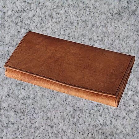 Erik Stokkebye 4th Generation Leather Roll Up Tobacco Pouch - Brown