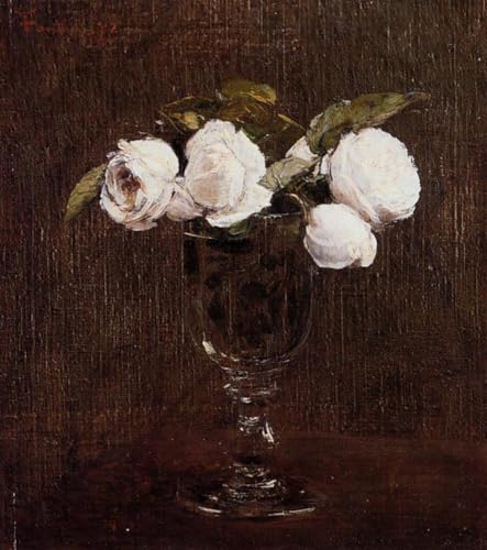 Vase de roses d'Henri Fantin-Latour l'émotion de la peinture à l'huile classique