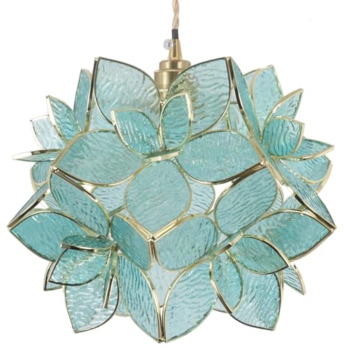 Bieye Petals Tiffany - Lámpara colgante de techo con pantalla de 30,5 cm de ancho