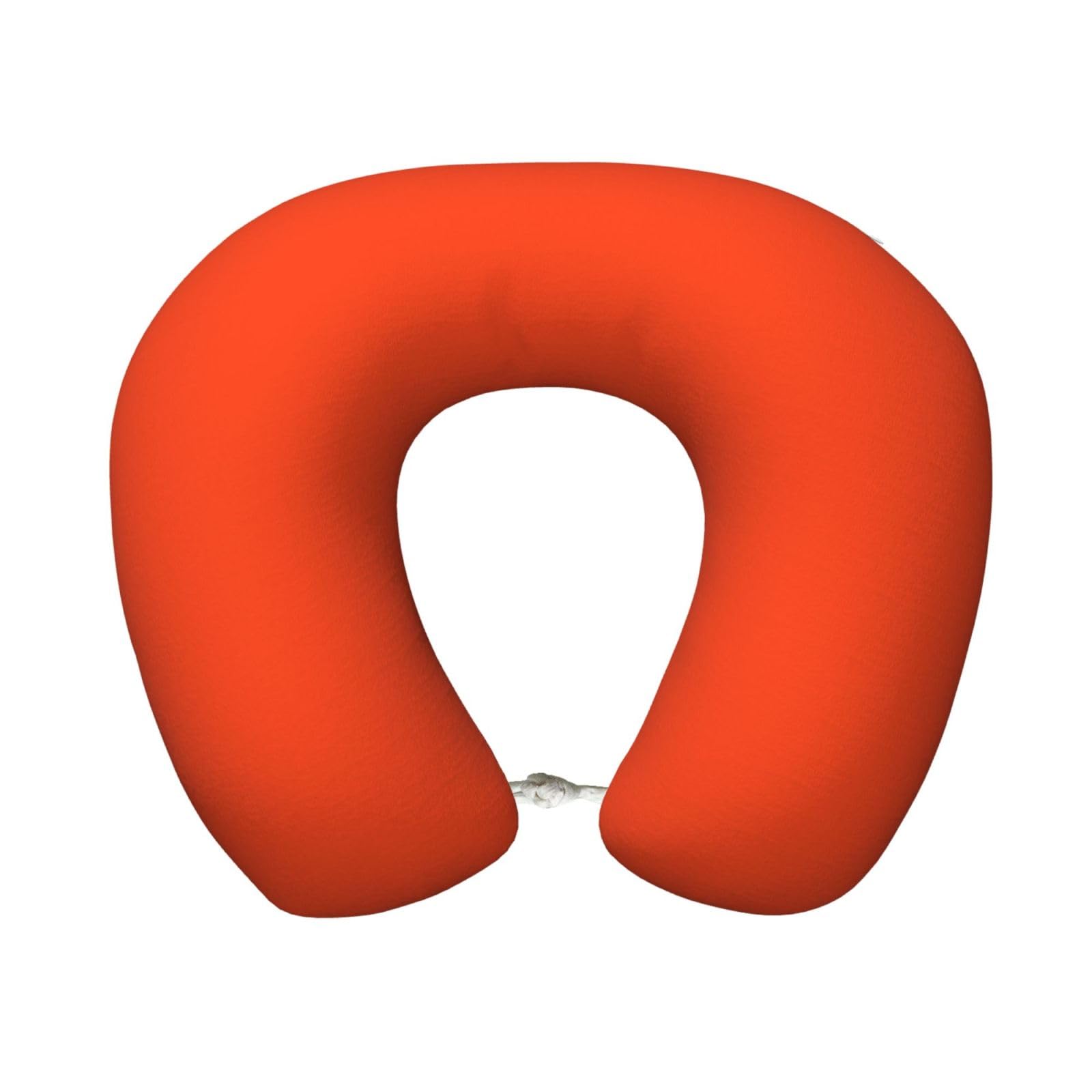 XingFox Orange Print Travel Pillow Memory Foam, Portable Neck Pillow for Airplane, Car and Office