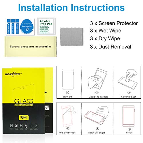 NONZERS Vetro Temperato per Huawei P10, [3 Pezzi]