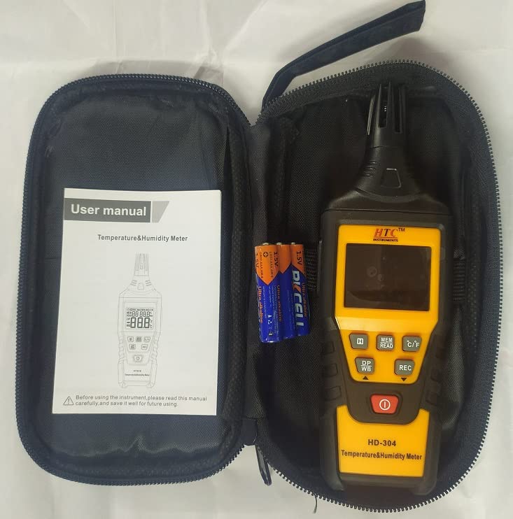 Image of HTC HD-304 Humidity /Dew Point /Wet Bulb Temperature Meter , Multicolour.