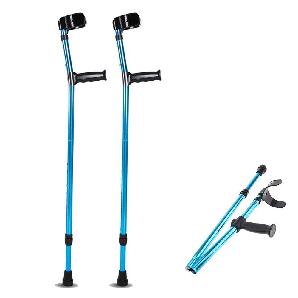 Buy RTYUI Adjustable Folding Metal Walking Cane Elbow Walking Stick For