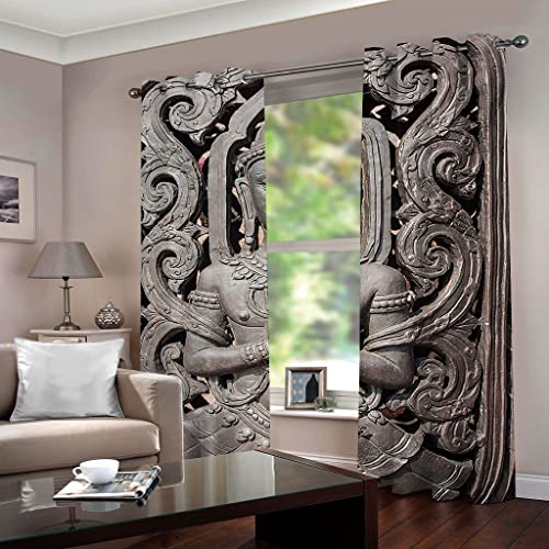 Draperies à oeillets pour chambre et salon moderne ambiance zen - 3