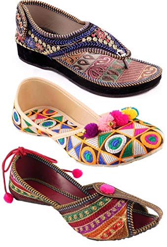 Shree Rajasthani Jaipuri Ethnic Women/Girls Bellies & Sandal Combo Multi (B07Q6RN7PS) Amazon Price History, Amazon Price Tracker