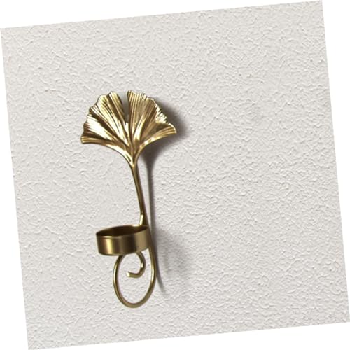 Cabilock 2pcs Wall Hanging Candle Holder Candle Stand Candlestick Holder Party Candlestick Wall Candle Holder Wall Candlesticks Wall Mounted Leaf Candle Holder Iron Art Candlestick
