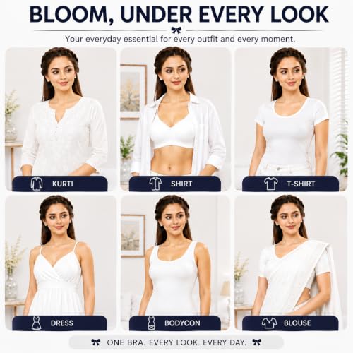 Image of LIBRA Full Coverage Inner Elastic Bra Lib-Bloom