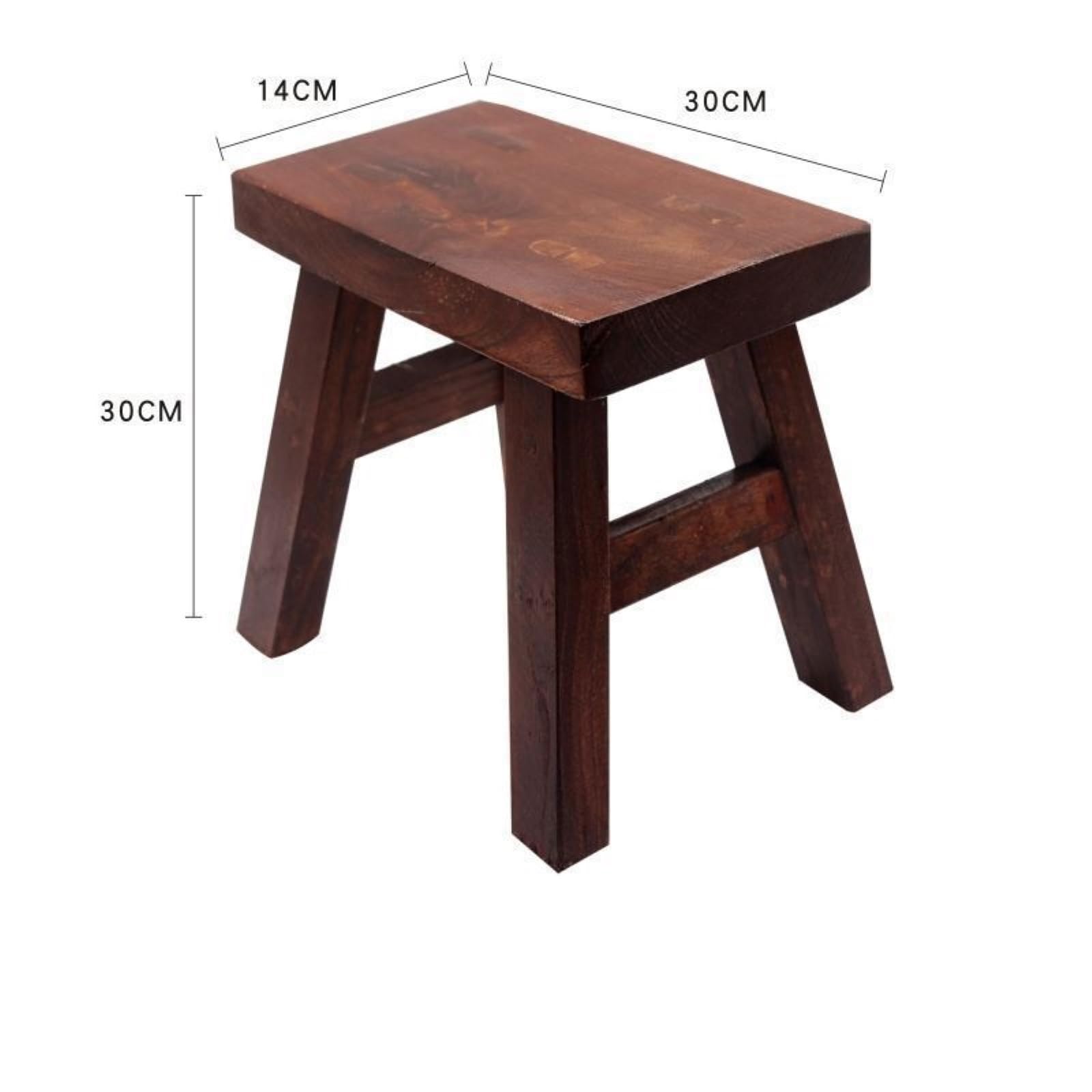 Step ol de madera maciza, ligera y antideslizante, estable para cocina, baño y hogar, ideal para sala de estar y zapatero (mamá marrón)