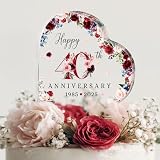 40th Wedding Anniversary Acrylic Cake Topper, 40 th Anniversary Decorations, 40 Wedding Topper, 40 Years Of Married Gifts (40th Anniversary Cake Topper)