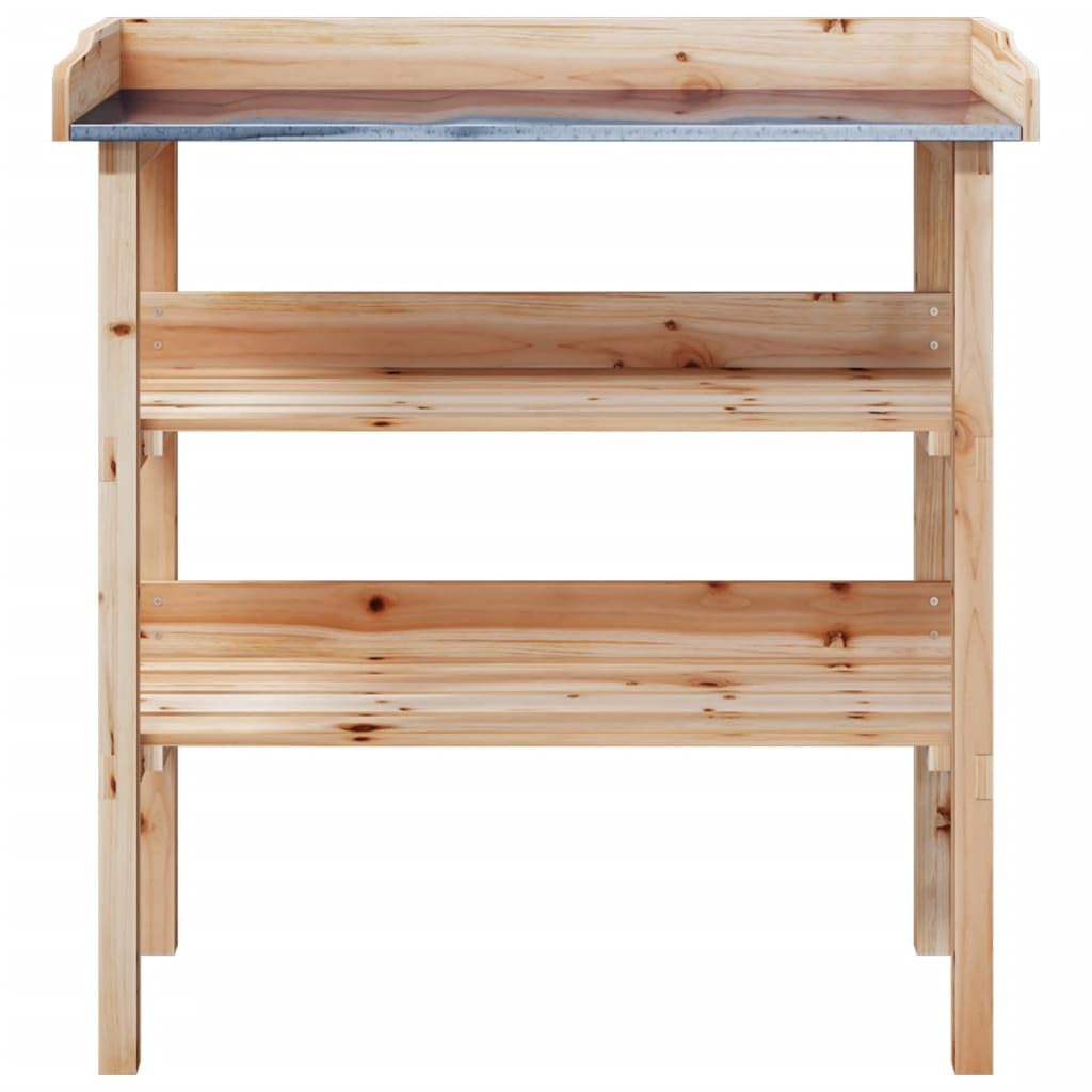 ShGaxin Mesa para Plantas con estantes Madera Maciza Abeto 78x38x82,5cm, Invernaderos Huerto, Banco De Trabajo De Jardinería, Banco De Trabajo para Macetas, Mesa De Jardinería - 156352