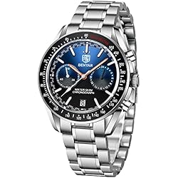 Ropa De Trabajo Beny Reloj de Pulsera BENYAR para Hombre, cronógrafo analógico de Cuarzo Correa de Silicona 50 M Reloj de Pulsera Deportivo Resistente al Agua Regalo Elegante