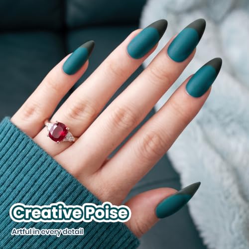 Image of Beetles Dark Teal Gel Polish, Soak Off UV LED Deep Teal Gel Nail Polish | Fall Nails Collection, Color-Matched Bottle Design, Soak Off UV LED, Long-Lasting Nails Art for Home DIY & Holiday