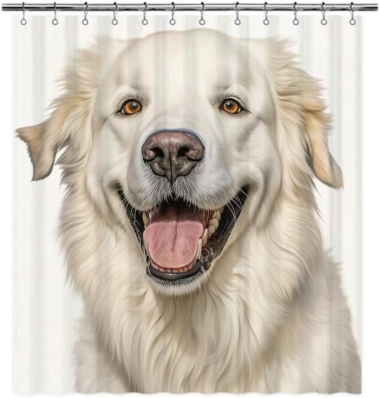 Labrador Retriever Dog Shower Curtain for Bathroom Lovely Dog Puppy Pet Animal Print Bath Curtains Home Decor with 12 Hooks 72x72 Inch Style 4