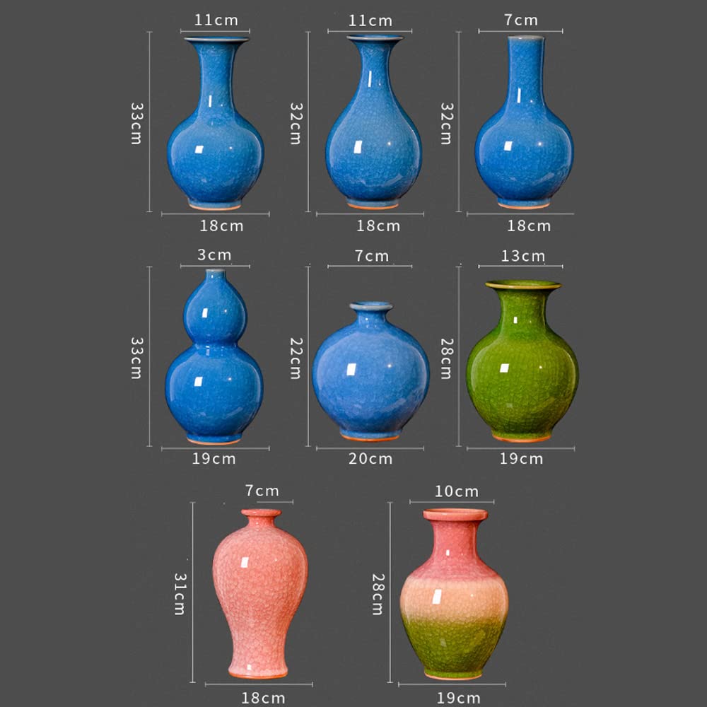 Cerámica Jingdezhen, Grietas De Borneol, Chinoiserie, Jarrones De Cerámica, Sala De Estar, Gabinetes De TV, Muebles Artesanales