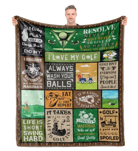 Hocgiwd Golf Gifts for Men, Golf Gifts for Men Unique Blanket 60” x 50”