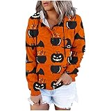 DCLINA Blouse Women Travel Sweat Confortable Gala Pull Famme Print Cintrée à Capuche Rétro Vintage Multipoche Coton Manche Longue À Capuche