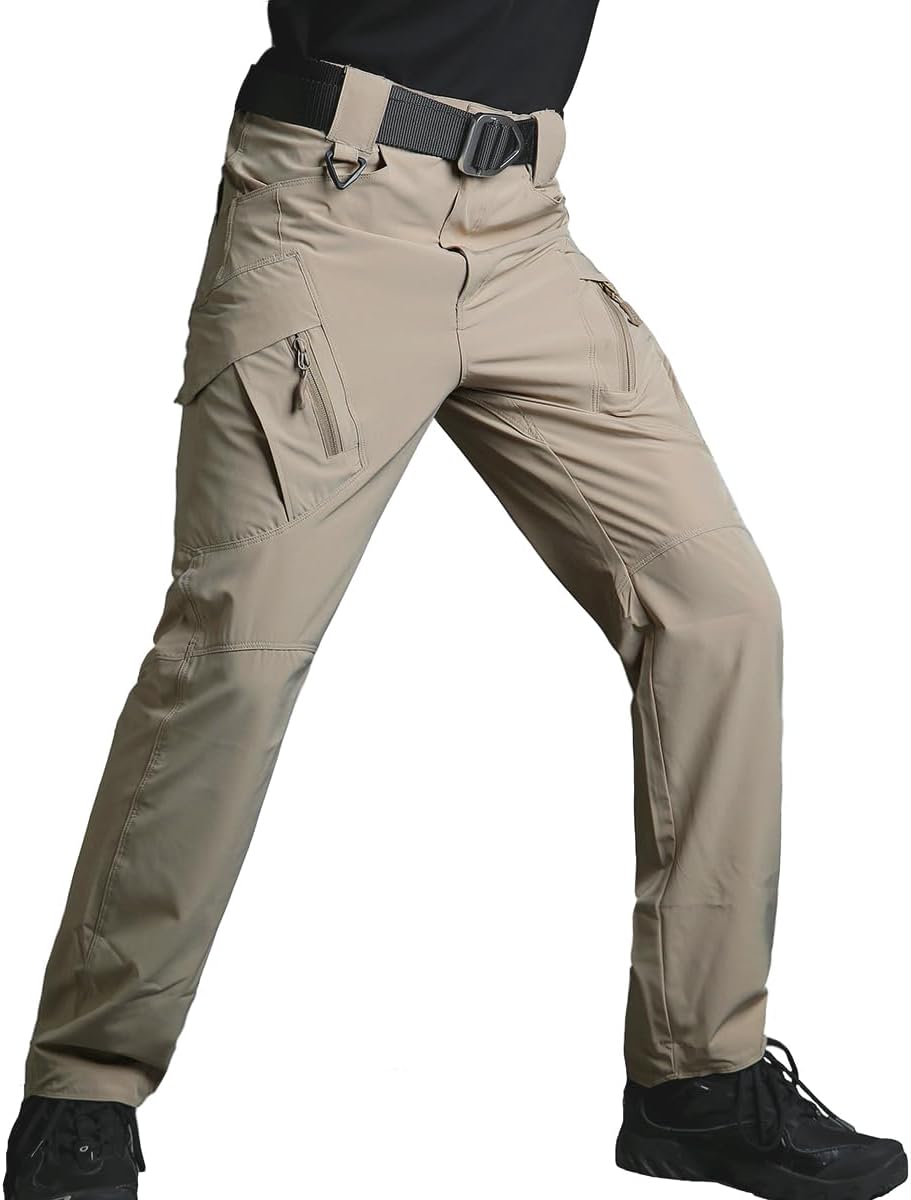 Men's Quick Dry Tactical Pants Summer Lightweight Outdoor Hiking Cargo Trousers