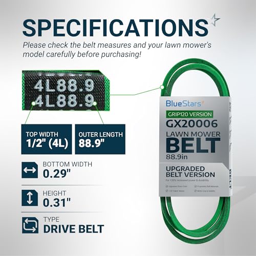Image of [Upgraded Grip120] BlueStars GX20006 UC30568 Drive Belt | Aramid Cord 88.9 inch