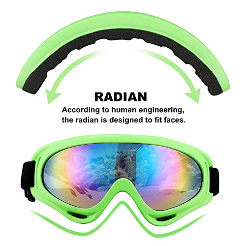 SixYard Ski Goggles, Motorcycle Goggles, 3 Pack Snowboard Snow Goggles for Men Women Adult Youth (Style 3) - Image 2