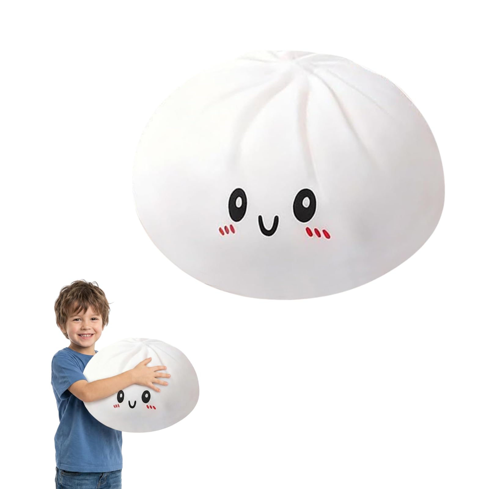 - Giant Dumpling Squishy, Jumbo Dumpling Throw Pillow, 8x8in Soft Funny Pillows for Movie Time/Reading Books, Decorative for Living Room (White)