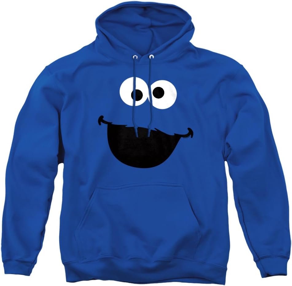 Popfunk Sesame Street Cookie Monster Pull-Over Hoodie Sweatshirt (Cookie Monster)