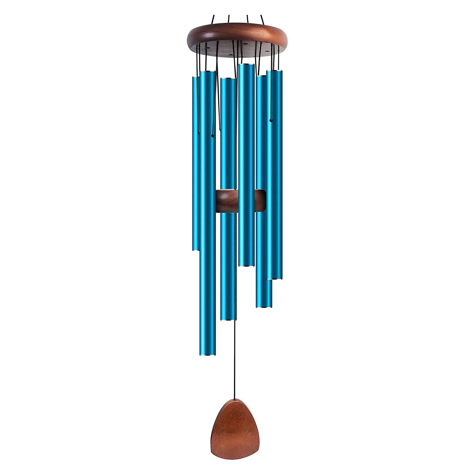 Campanas De Viento MetáLicas,Campana De Viento Exterior 8 Tubos De AleacióN De Aluminio Decoraciones para El Hogar, Ampanas De Viento para Jardin, Arbol, Casa De Madera,Decoracion Casa,Azul