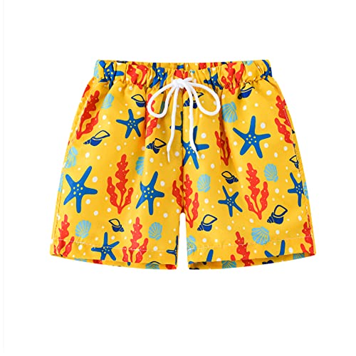 XIVISTO Bañador Niños Short de Natación Bebé Pantalones Cortos Playa Secado Rápido con Cintura Elástica