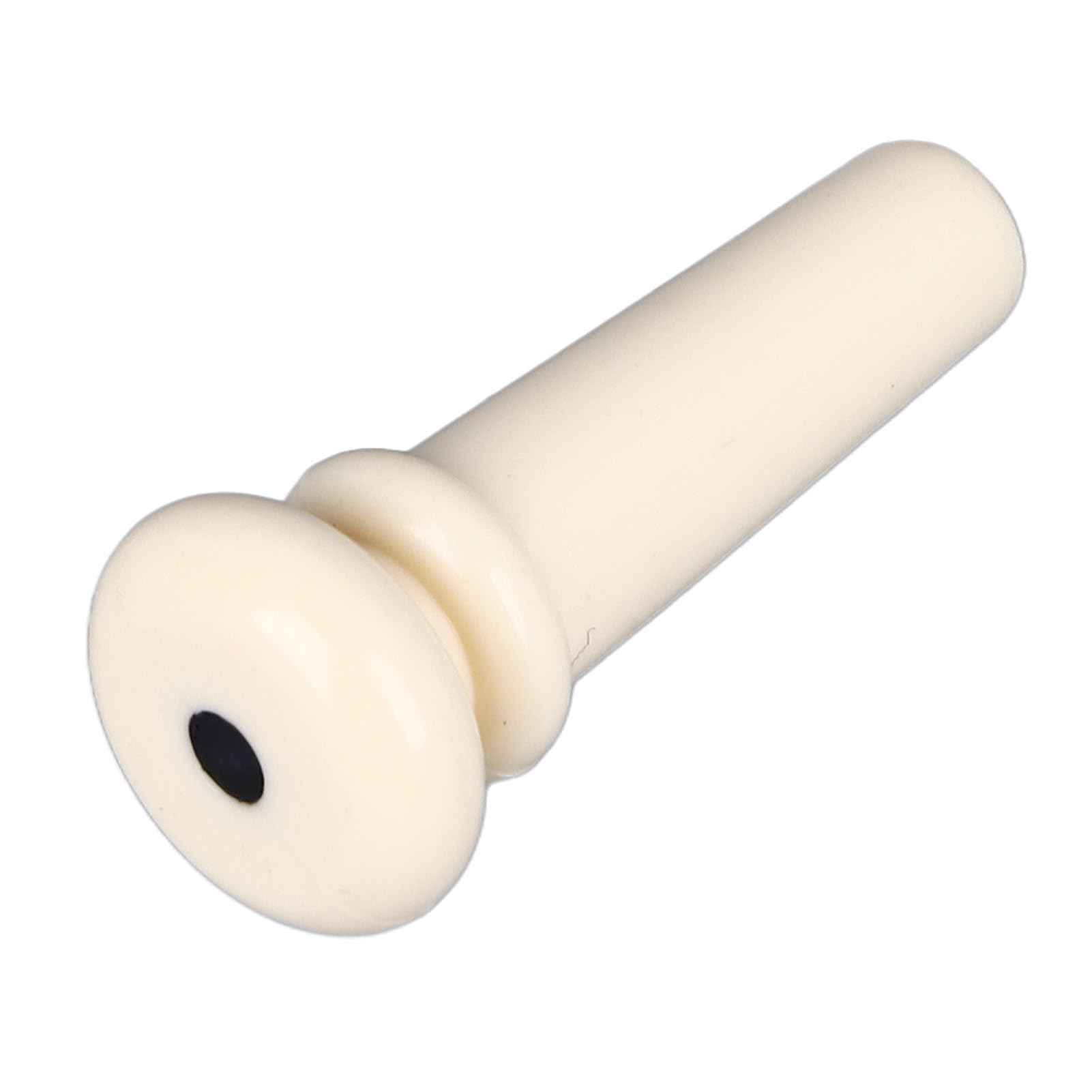 Acoustic Guitar End Pin, Plastic Guitar String End Pin Peg Button Replacement for Strap Fixing (White)