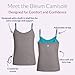 Bleum Camisole Girls Undershirt Tank Top | Ultra-Soft Cami Top with Built-in Shelf Bra & Adjustable Straps | Minimal Seams, Tag-Free Comfort | Makes a Great Undershirt White