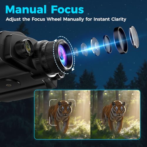 Image of 4K Night Vision Goggles for Adults, 3.99 inch HD Screen, 10000mAh Rechargeable Night Vision Binoculars with 64GB TF Card for Hunting Camping Surveillance