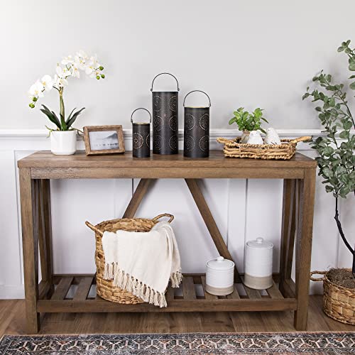 Northlight Set of 3 Black and Gold Decorative Floral Cut-Out Pillar Candle Lanterns 12.5