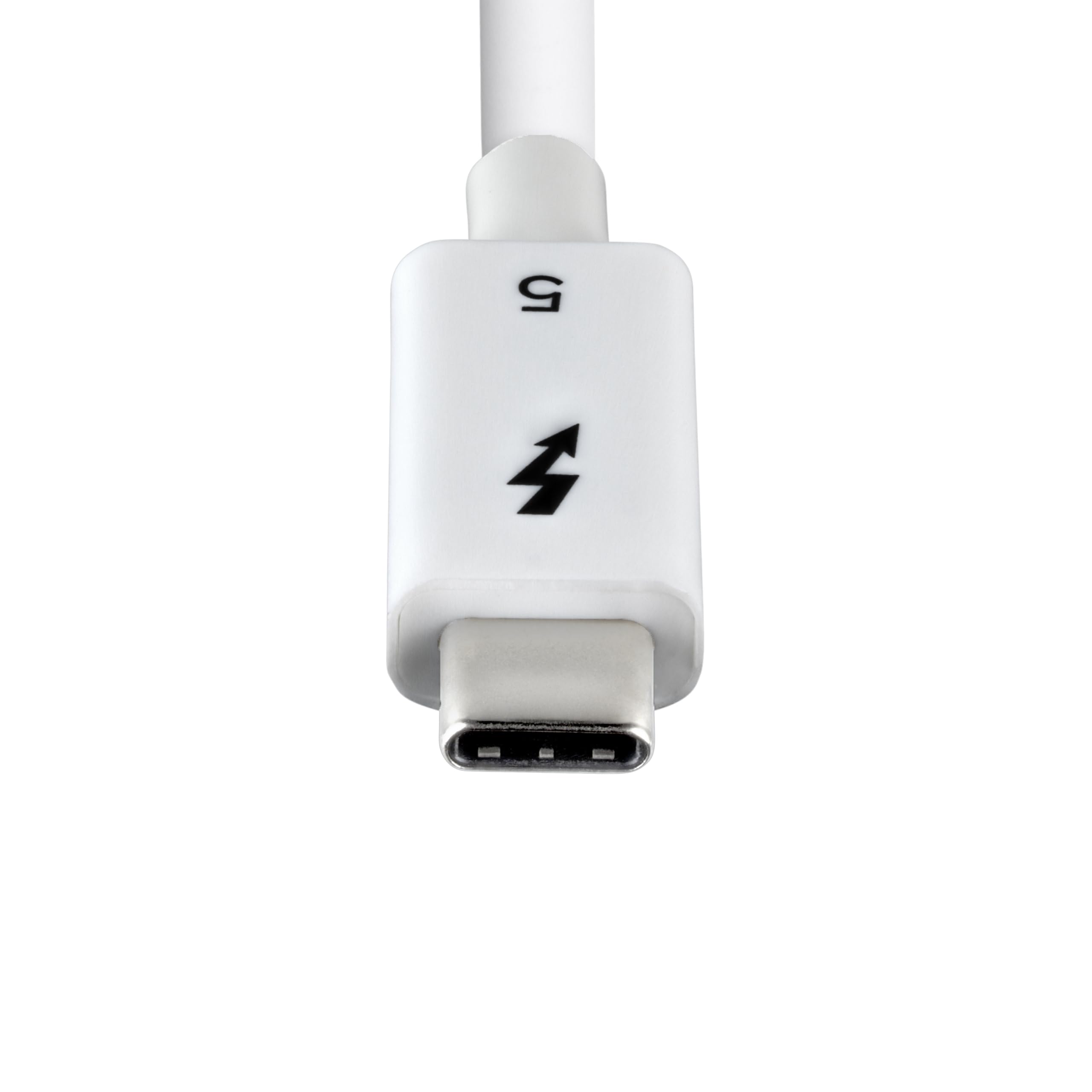 StarTech Câble Thunderbolt 5 50cm USB-C 80Gbps 240W PD 8K 60Hz Blanc | Jusqu'à 120Gbps, Certifié, Compatible TB4/USB4/USB-C, DP 2.1 Alt Mode, PCIe 4.0, 4K 240Hz