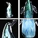 QFkris Qf Crystal Figurine Handmade Penguin with A Jellyfish Handmade Glass Blown Paperweight,Murano Style Art,Ornament,Green