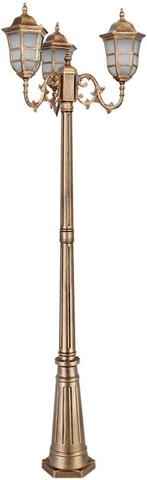 Outdoor Lights Outdoor Street Light High Post Lamp 3 Lights Waterproof IP55 Pillar Lamp Street Lamp Patio Lamp for Fences Presi Cast Aluminium Finish