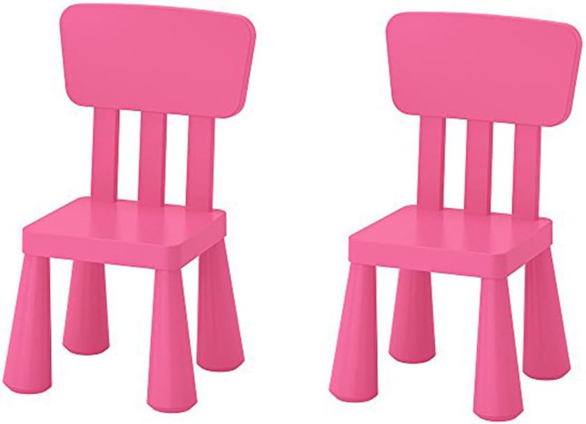 Ikea Mammut Kids Indoor/Outdoor Children's Chair, Pink Color - 2 Pack