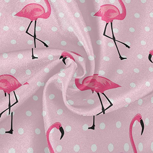 Staytop Tablecloth Beautiful Tropical Pink Flamingo Round Tablecloths Washable Dust-Proof Polyester Lace Table Cover For Kitchen Dinner Wedding 60 Inch #TOP1