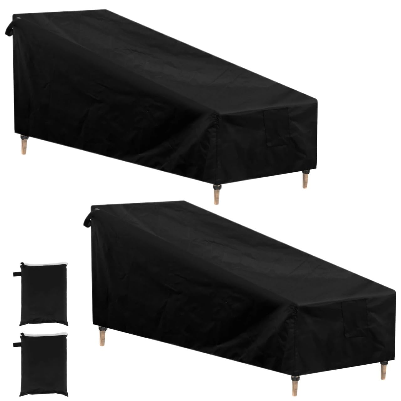 Sonnenliegen-Abdeckung Schutzhülle for Gartenliege, wasserdicht, UV-beständig, for Gartenmöbel, for Sonnenliege, Liegestuhl FüR Sessel(2Pcs)
