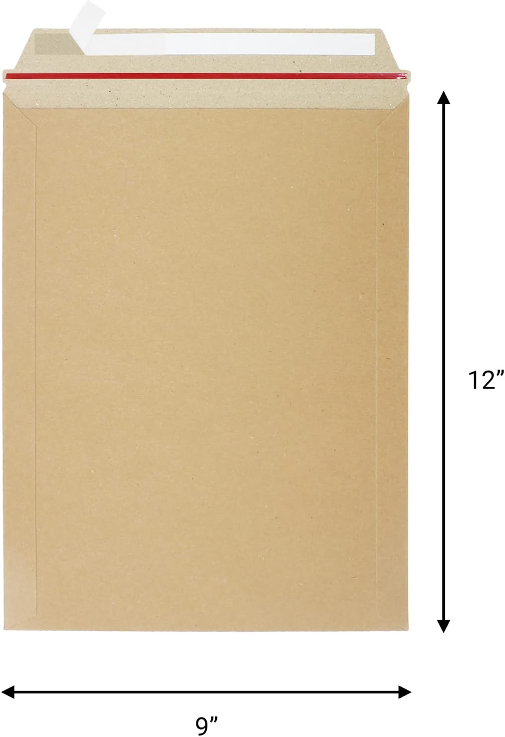 100 Pack 9X12 inch Self Seal Photo Document Mailers Stay Flat Kraft Cardboard Envelopes Photography Rigid Mailers for CD, Photos, Document (Kraft Brown) - Image 2