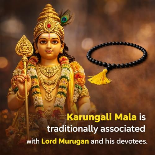 Image of Karungali Mala Original | karungali malai original certified | karungali malai original with lab certificate| 8 mm beads | ebony wood