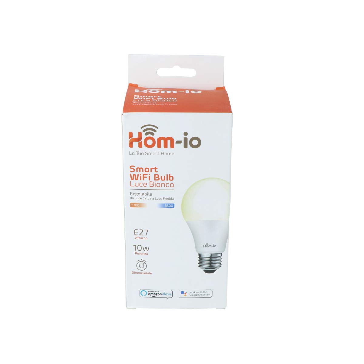 Hom-io la tua smart home Żarówka Smart WiFi E27 w2700K-6500K 10W 1050lm - przyciemniana, hom-io, dynamiczna biel 2700-6500