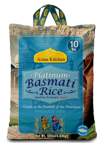 Asian Kitchen Platinum White Basmati Rice Extra Long Aged 10lbs